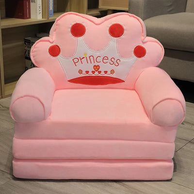 Children Sofa Cute Cartoon Lazy Folding Small Sofa Bed Girl Princess Baby Toddler Dual-purpose Small Child Seat