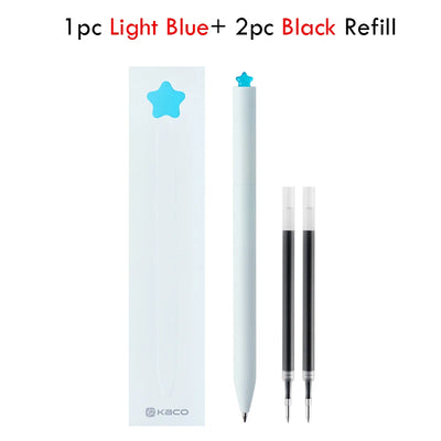 KACO Kawaii Rotate Gel Pens Stationery Caneta 문구용품 0.5MM Black Ink канцелярия Fluent Writing High Capacity for School Office ﻿