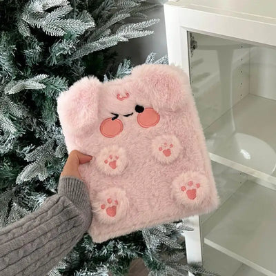 A6 Binder Photocard Holder Cute Plush Dog Cat Photo Album Kpop Idol Photocards Collect Book Student School Notebook Stationery
