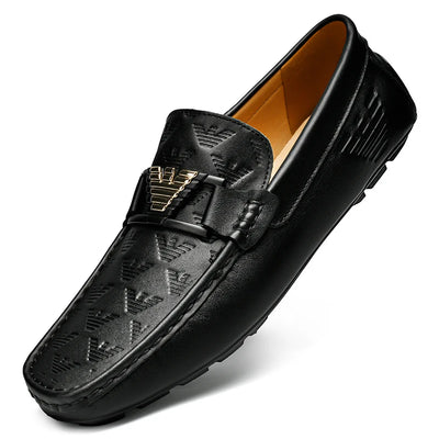 High-end Top-grain Cowhide Korean-style Bean Shoes, Men's Genuine Leather Breathable Business Casual Leather Shoes, Men's Shoes