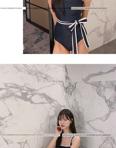 Swimsuit Summer Fancy 2024 New Arrival Best Selling Covering Belly Thin One-Piece Ins Style Hot Spring Gather Student Vacation