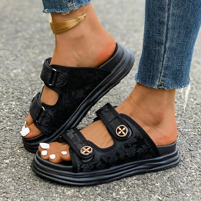 New Women Casual Roman Designer Platform Sandals Flats Summer Outdoor Shoes Beach Comfortable Sandals 2024 Trend Shoes for Women