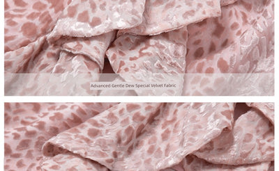 Beach Dress Women's Seaside Vacation Super Fairy French Pink Leopard Print Sling Dress Super Nice Unique Beautiful Dress