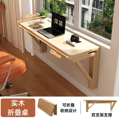 Nordic Style Wall Hanging Folding Table for Home Use Simple Study Desk Writing Desk Against The Wall Space-saving Laptop Desk