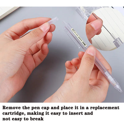 Mixed Loading 0.5&0.7mm Mechanical Pencil White Simple Automatic Pen for Students School Supplies Office Accessories Stationery