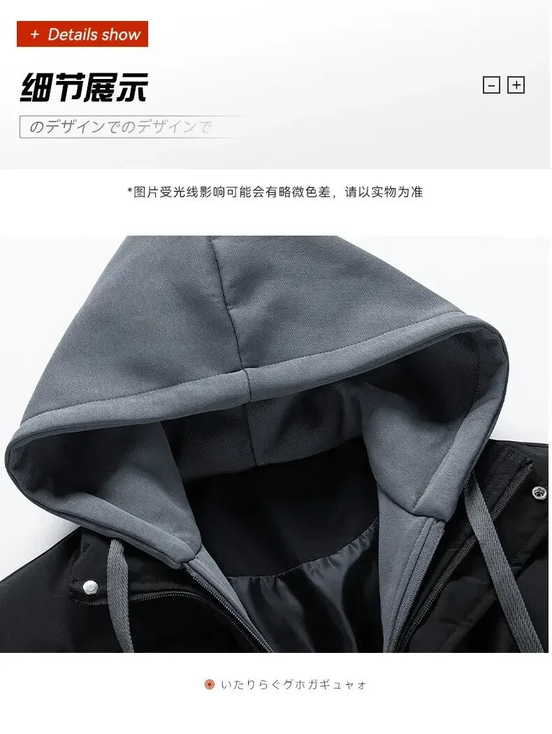 Men Hooded parka Thick Warm Colorful Bubble Coat Winter Jacket Mens Streetwear Hip Hop Parka Korean Black Clothes Puffer Jackets