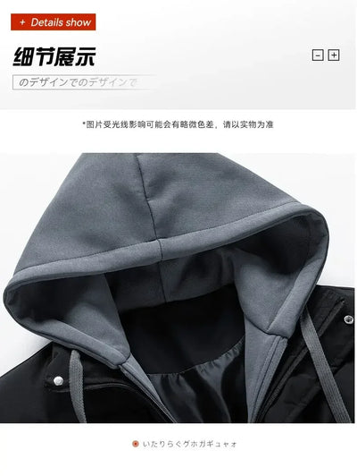 Men Hooded parka Thick Warm Colorful Bubble Coat Winter Jacket Mens Streetwear Hip Hop Parka Korean Black Clothes Puffer Jackets