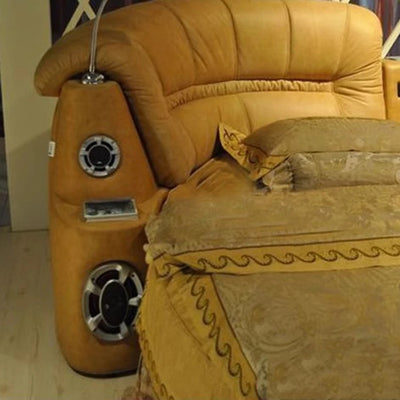 Upholstered Bedroom Beds Aesthetic Reading Smart Double Beds Sleeping Headboards Big Muebles Para El Hogar Home Furniture
