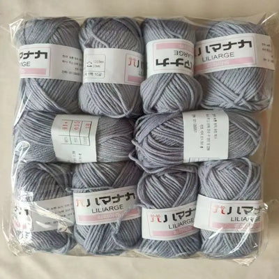 Soft Milk Cotton Knitting Yarn Set Multi Color Handmade Knitting Cotton Yarn For DIY Crochet Scarf Sweater Hat Doll Craft