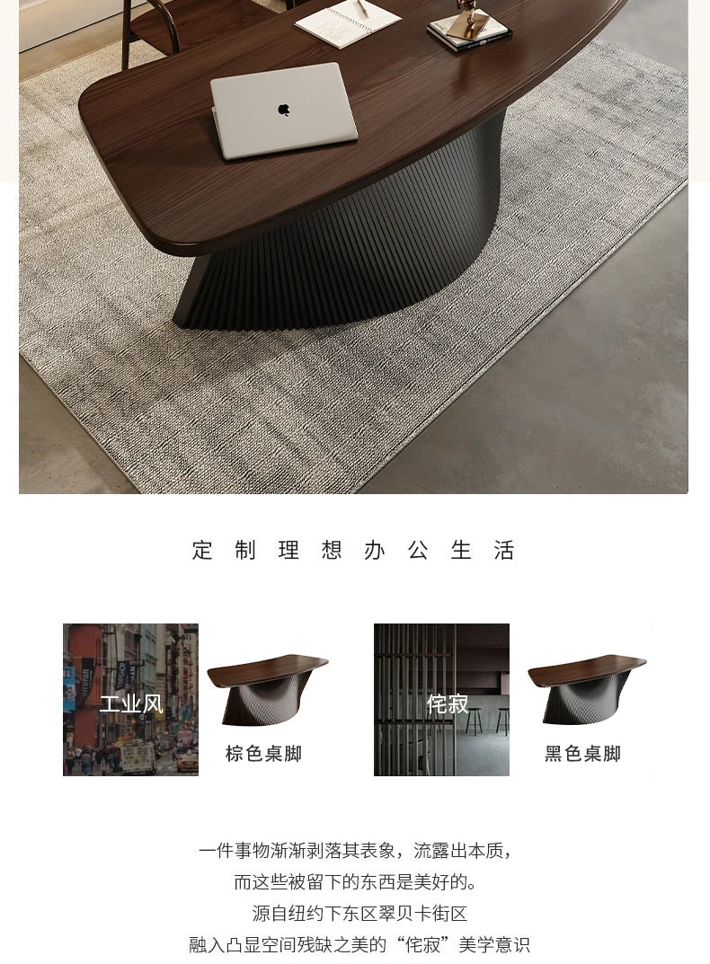 Asthetic Manager Executive Desk Modern Luxury Designer Workstation Office Table Conference Black Mesa De Escritorio Home Office