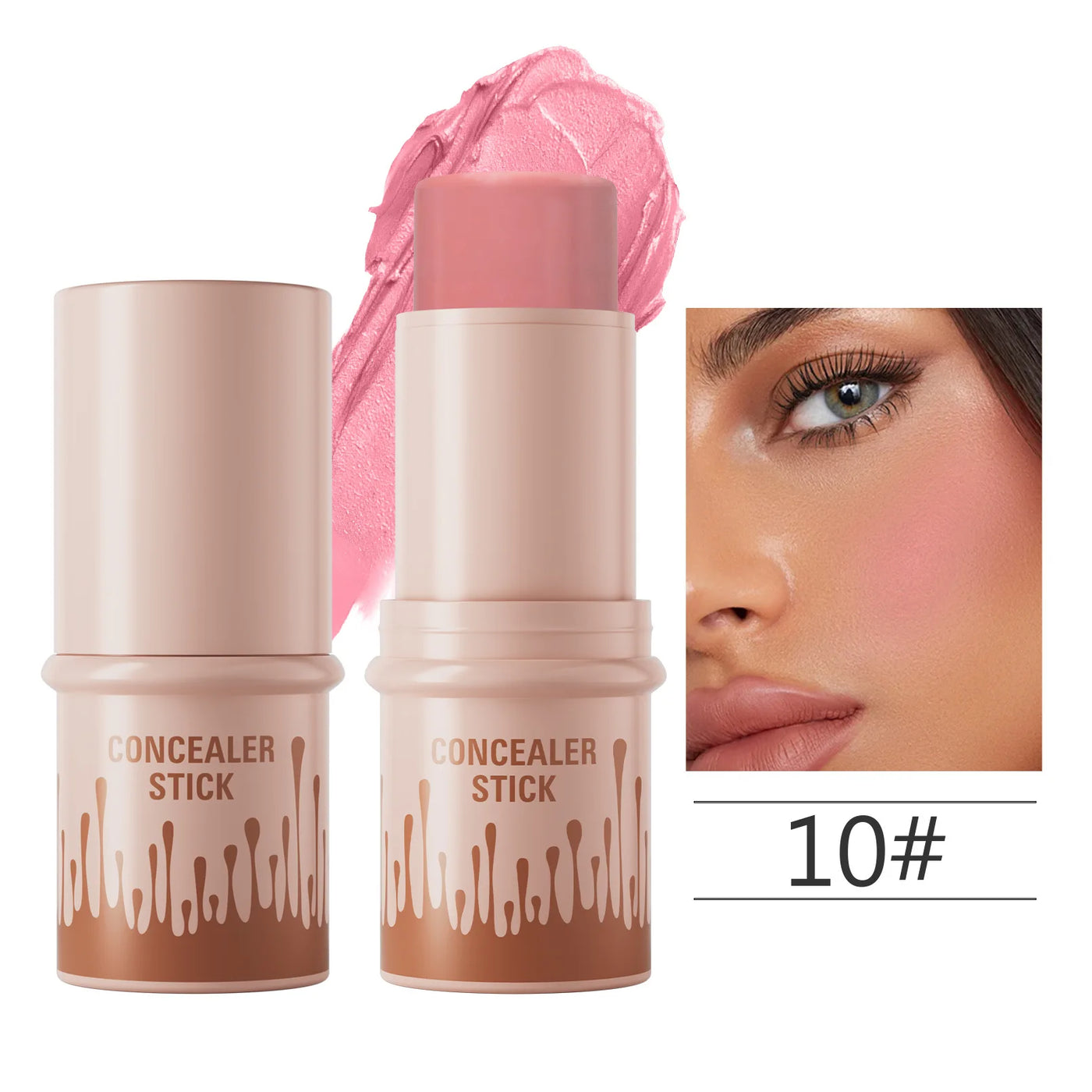 Makeup Face Brown Bronzer Contour Stick Contouring Bronzer Stick Highlighter Brightening Blusher Stick Rouge Cream Concealer Pen