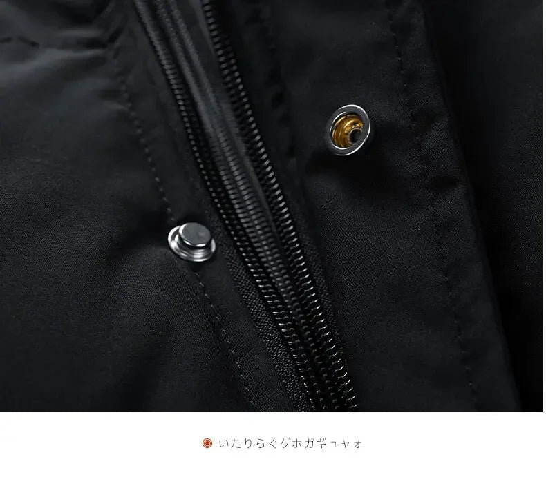 Men Hooded parka Thick Warm Colorful Bubble Coat Winter Jacket Mens Streetwear Hip Hop Parka Korean Black Clothes Puffer Jackets