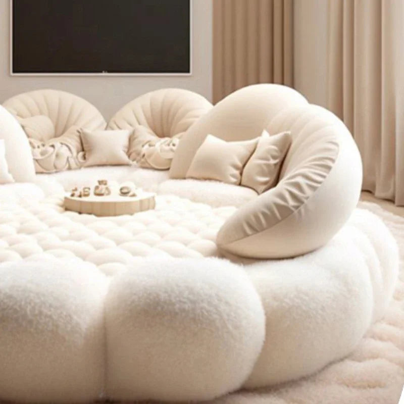 Round Aesthetics Soft Bed Frame European Full Master Bedroom Hotel Create Bed King Size Fashionable Modern Cama Casal Furniture
