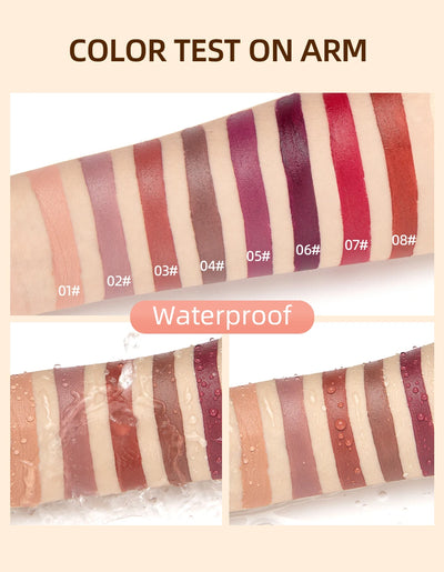 8 Color 2 IN 1 Lip Liner Pencil Waterproof Matte Lipstick Makeup Set Long Lasting Moisture Cosmetic Velvet Sexy Red Lipstick Pen