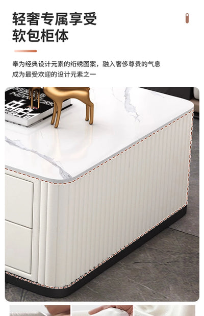 Nordic Aesthetic Coffee Table Living Room Light Luxury Designer Clear Unique Side Table Modern Simple Mesas Bajas Furniture
