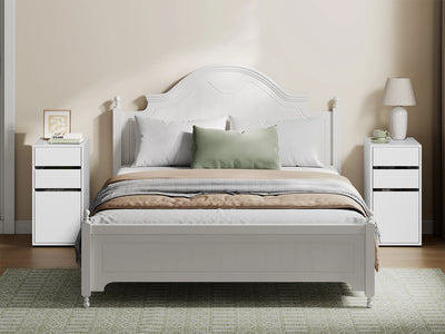 Bedside Table Solid Wood Bedside Cabinet Filing Cabinet with 3 Drawers Modern Wooden Sofa Table for Bedroom Living Room