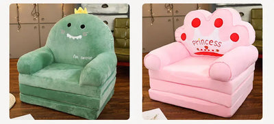 Children Sofa Cute Cartoon Lazy Folding Small Sofa Bed Girl Princess Baby Toddler Dual-purpose Small Child Seat