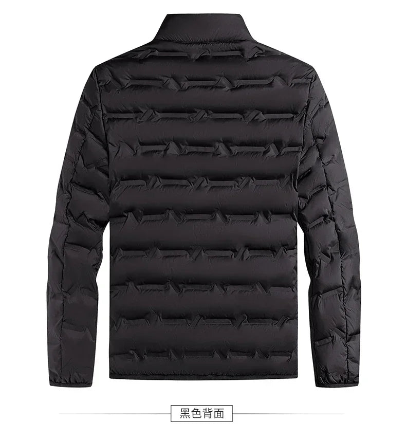 Men Windproof Puffer Jackets Stand Collar Casual Warm Down Coats Male Winter White Down Jacket