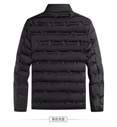 Men Windproof Puffer Jackets Stand Collar Casual Warm Down Coats Male Winter White Down Jacket