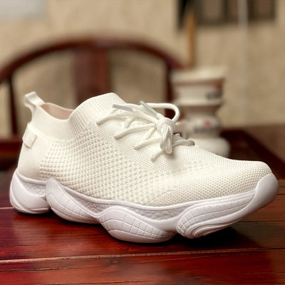 Fitshinling Fashion New Neon Women's Sneakers Athleisure Shoes For Women Lace Up Casual Flats Shoe