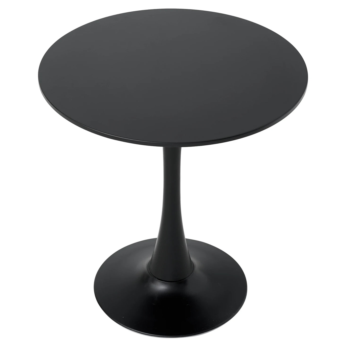 Round Dining Table Elegant White Nordic Tulip Top Dining Table Round Versatile Table Kitchen Coffee Balcony WHite/Black 70cm