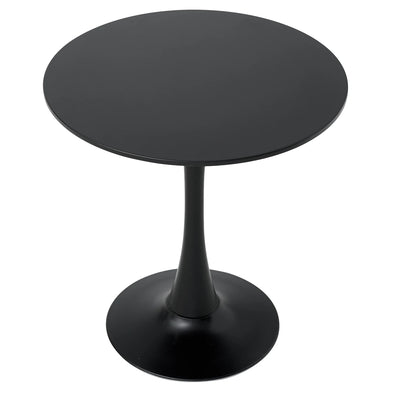 Round Dining Table Elegant White Nordic Tulip Top Dining Table Round Versatile Table Kitchen Coffee Balcony WHite/Black 70cm