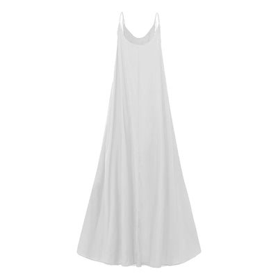 ZANZEA 2024 Summer Holiday Beach Sundress Women Sleeveless Dress Big Swing Vestidos Casual Sexy Bohemian Solid Color Robe Femme