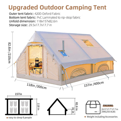 129 Square Feets Inflatable Tent Canopy ，Large inflatable tent house for Inflatable Furniture Toy,Outdoor Inflatable Toy