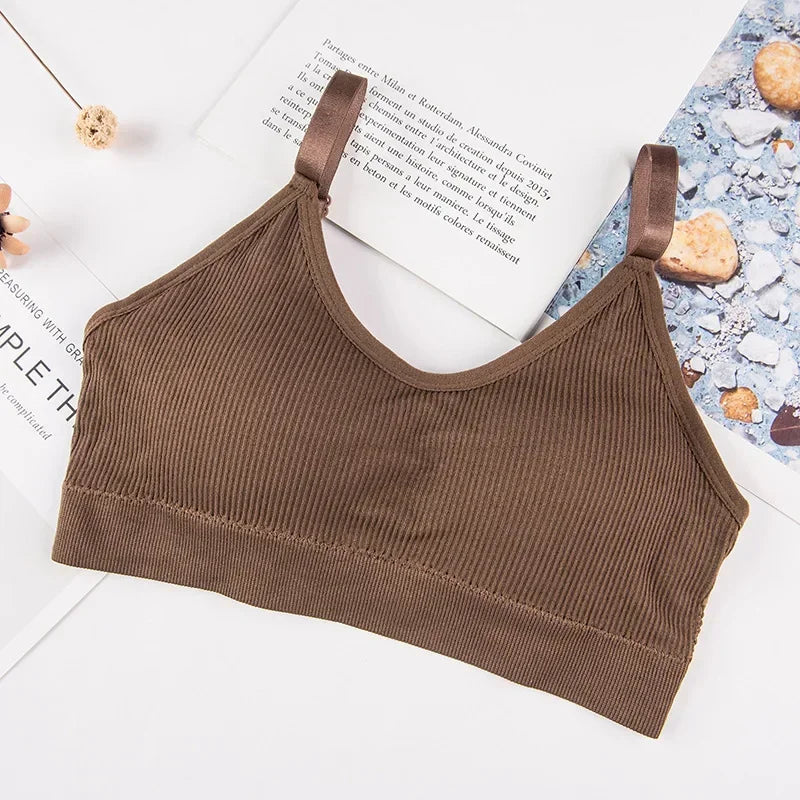 Women Seamless Bra Beautiful Back Sport Underwear Elastic Fitness Crop Top Yoga Vest Breathable Athletic BrassiereCasul Wear