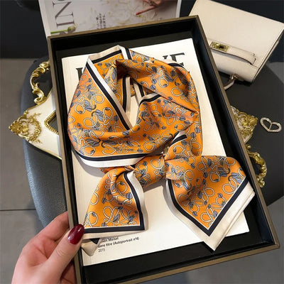 2025 Horse Print Skinny Ribbon Women Scarf Fashoin Hair Hand Wirst Folard Neck Tie Lady Headband Scrunchie Echarpe Silk Scarves