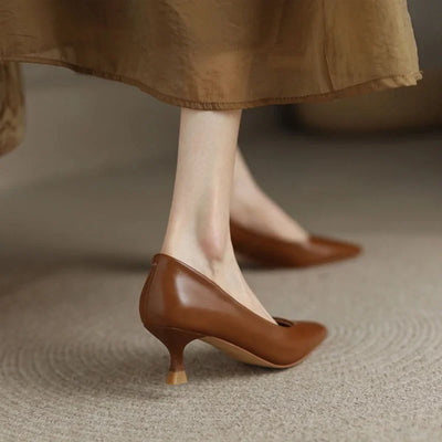 Female Shoes on Sale 2023 Spring Slingbacks Women's Pumps Concise Pointed Toe Thin Heels Ladies Office & Career Mid Heel Shoes