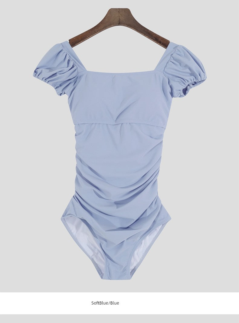 Big Fisherman Open Back Triangle One-Piece Hot Spring Vacation Swimsuit