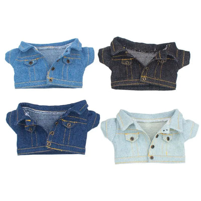 10CM Doll Clothes Fashion Tops Denim Jacket Casual Wears Jeans Pants For 1/12 Dolls Clothes Accessories Kids Toys