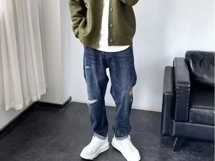Autumn Winter New Style Men's Knitted Cardigan Sweater Casual Pure Color Lazy Fashion Youth Versatile Knitwear Coat