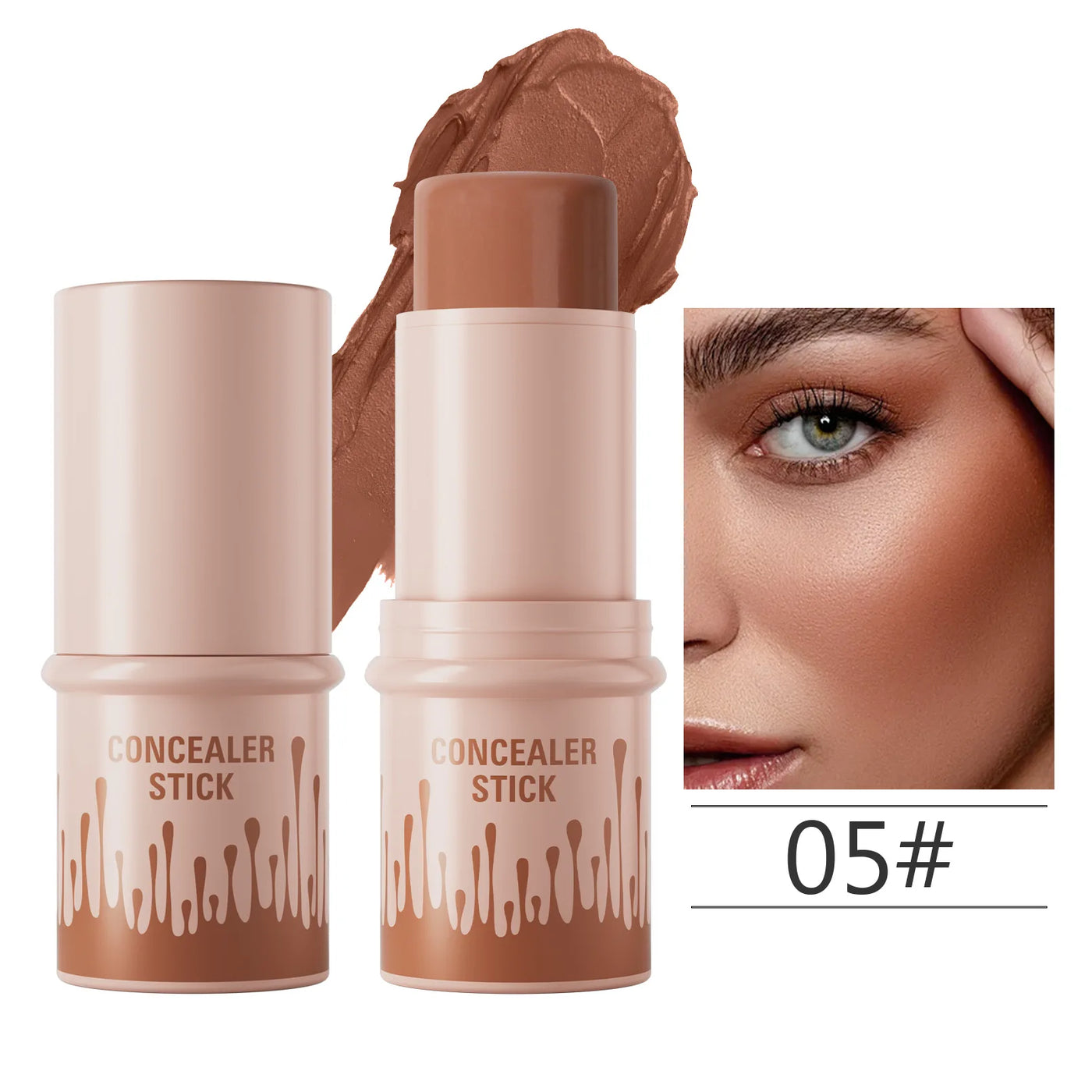Makeup Face Brown Bronzer Contour Stick Contouring Bronzer Stick Highlighter Brightening Blusher Stick Rouge Cream Concealer Pen