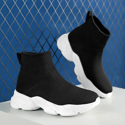Sock Shoes 2024 New Fashionable Luxury Designer High Top Children's Shoes Comfortable Casual Running Sports Tennis Shoes