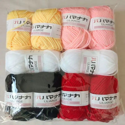Soft Milk Cotton Knitting Yarn Set Multi Color Handmade Knitting Cotton Yarn For DIY Crochet Scarf Sweater Hat Doll Craft