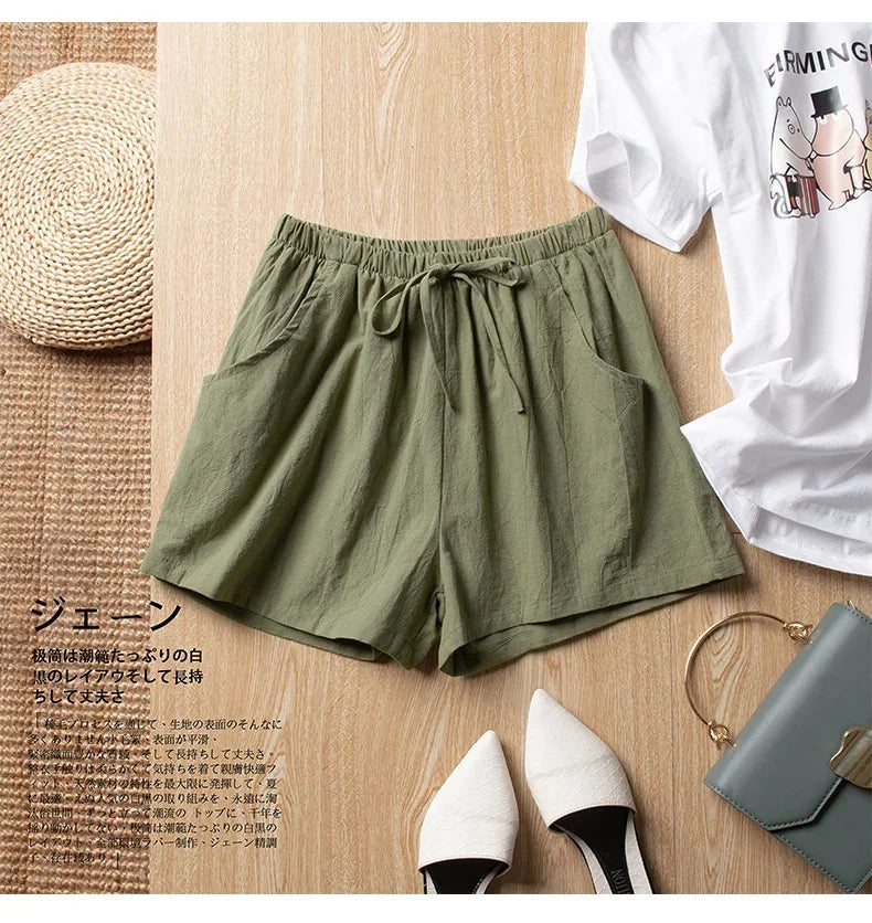Casual Linen Workout Shorts