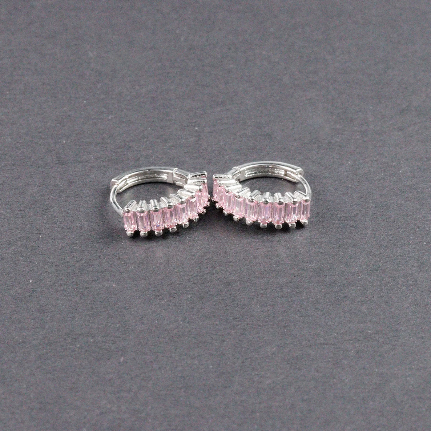 Fashion Multicolor Zircon Crystal Small Hoop Earrings Women Stainless Steel Flower Square Cartilage Earring Piercing Jewelry