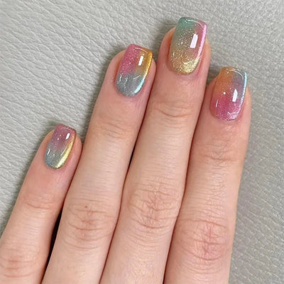 24pcs Press on Nails Square Flower False Nails Wearable Stick-on Nails Fake Nail Uñas Postizas Mujer Накладные Ногти 네일팁