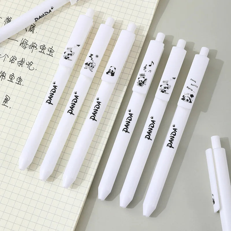 5 Pcs/set Lovely Puppy Cute Stationery Writing Pen Quick Drying Simple Model Press Gel Pen For Student Office School Supplies