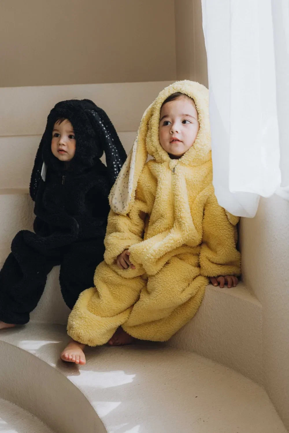 Winter Winter  Baby Romper Boys Girls Zipper Newborn Jumpsuit Cute Hooded Rabbit Pajamas Baby Girl Clothes 1-2 Years
