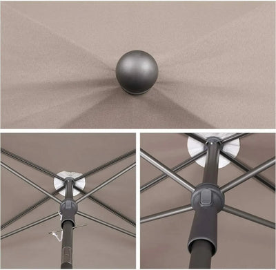 Rectangular Parasol Canopy Sun Umbrella Keep Cool UV Protection Foldable for Patio Household Market Outdoor Umbrella Rainproof