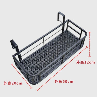 Elegant European-Style Flower Stand Expansive Iron Art Balcony Rail Organizer Decorative Hanging Pot Holder Urban Green Space