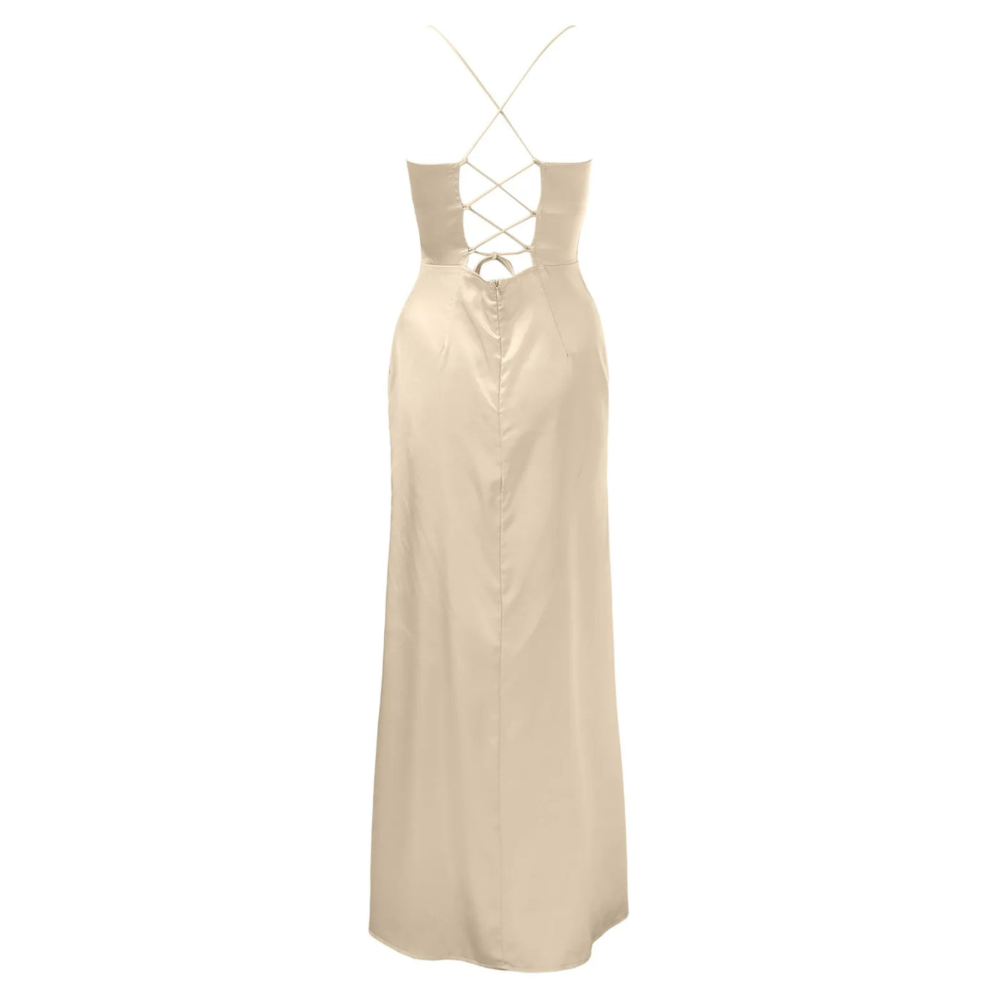 Green Women's Dress Lace Up Backless High Slit Corset Maxi Dress Elegant Vestidos Slim Fishbone Formal Dresses For Wedding Guest