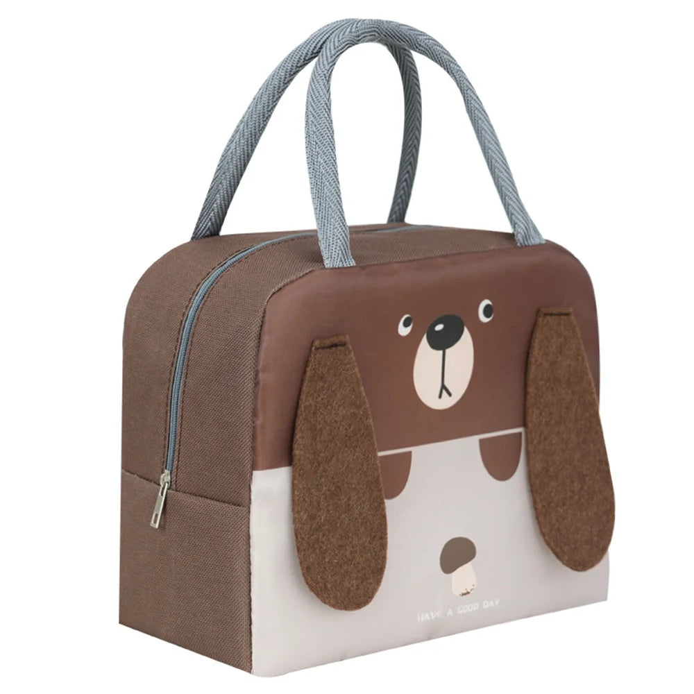 Cartoon Picnic Tote Lunch Bag Portable Insulated Thermal Heat Children'S Bento Bag Kid School Lunch Box Bags Cooler Ice Pack New
