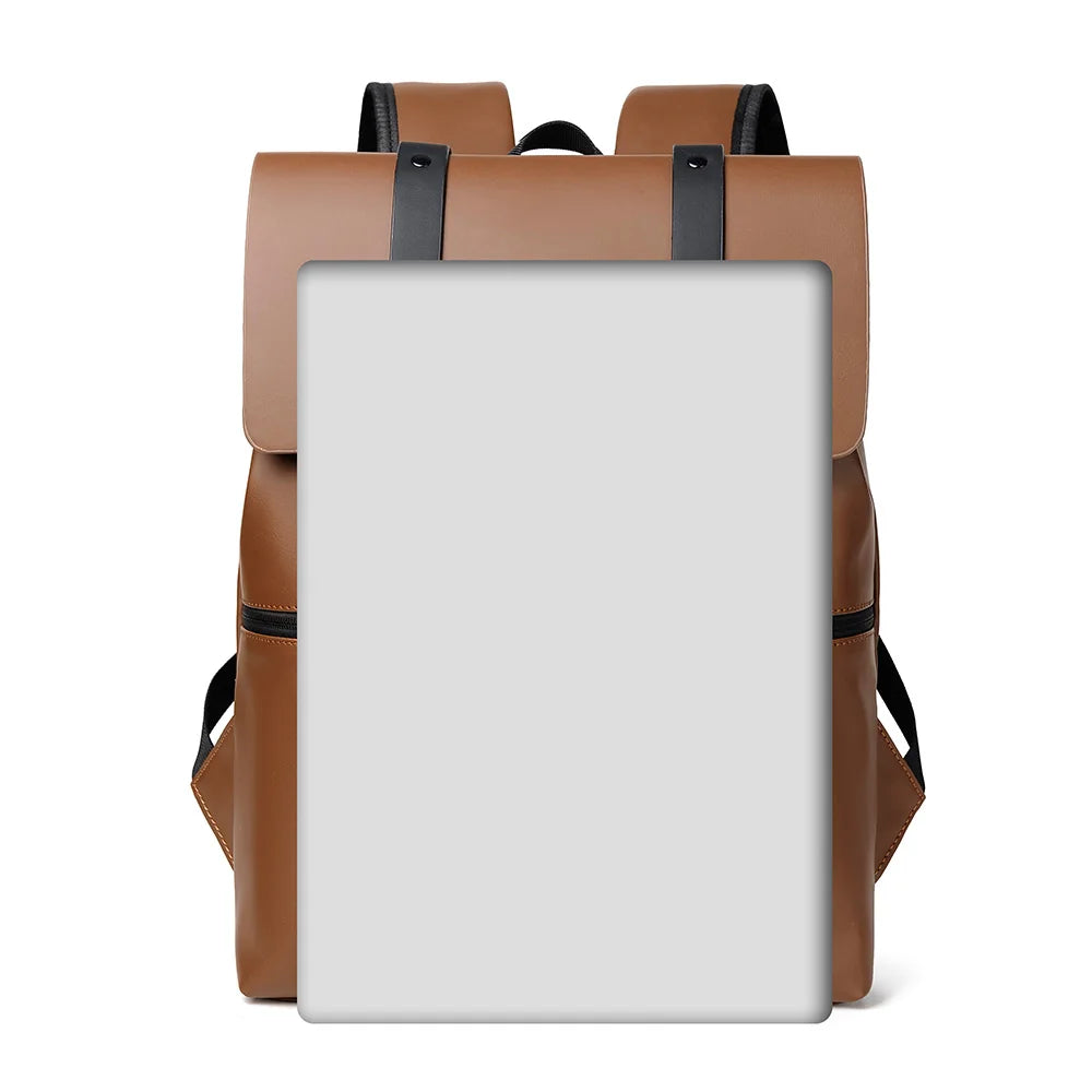 Men Backpack Rucksack Daypack Satchel Student Bag PU Leather Laptop Computer Travel Business Male School Book Bags Knapsack