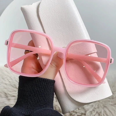 2023 New Rice Nail Square Sunglasses Fashion Sunglasses Women's UV Protection Retro Eyeglasses Large UV400 Goggles Women Brand