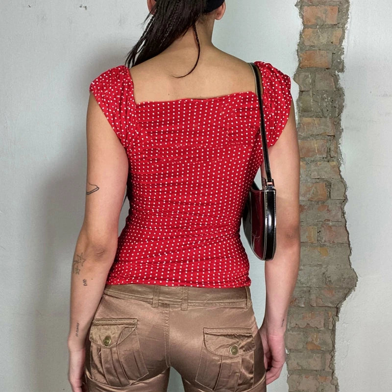 Retro Cute Square Collar T-Shirt