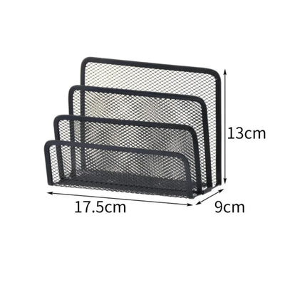 3-layer Papers Trays Notebook Stand Rack Desk Black Metal Iron Mesh Holder for Magazine Document File Book Rack Organizer Office
